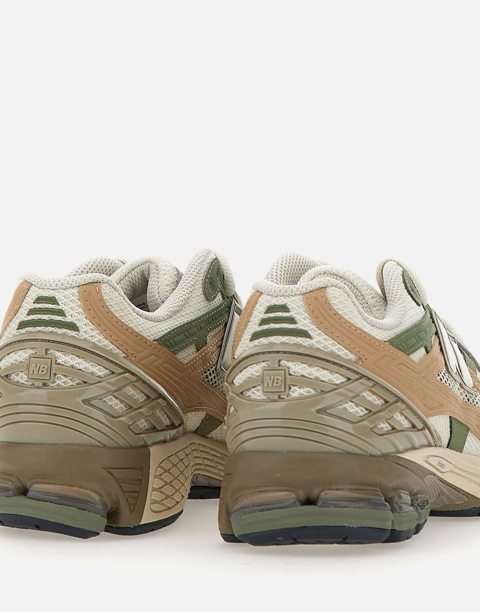 Beige, Green and Pink Sneakers
