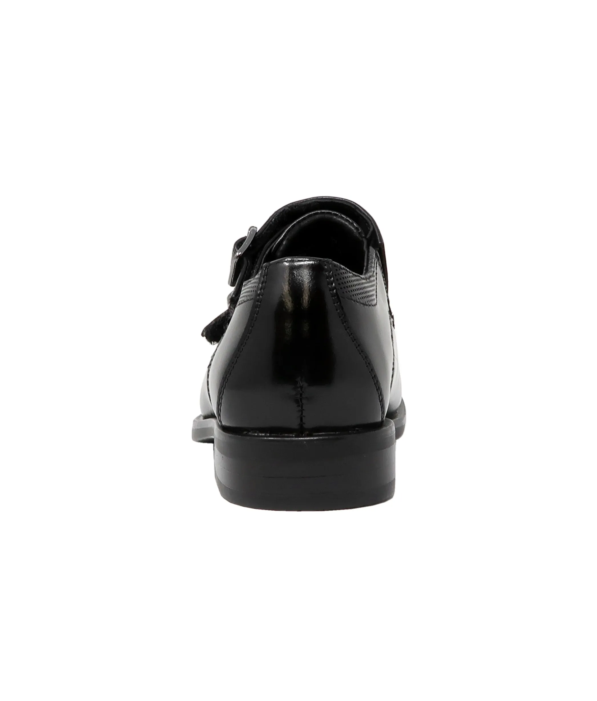 Florsheim Little Kids Postino Double Monk Black Slip-On Shoes