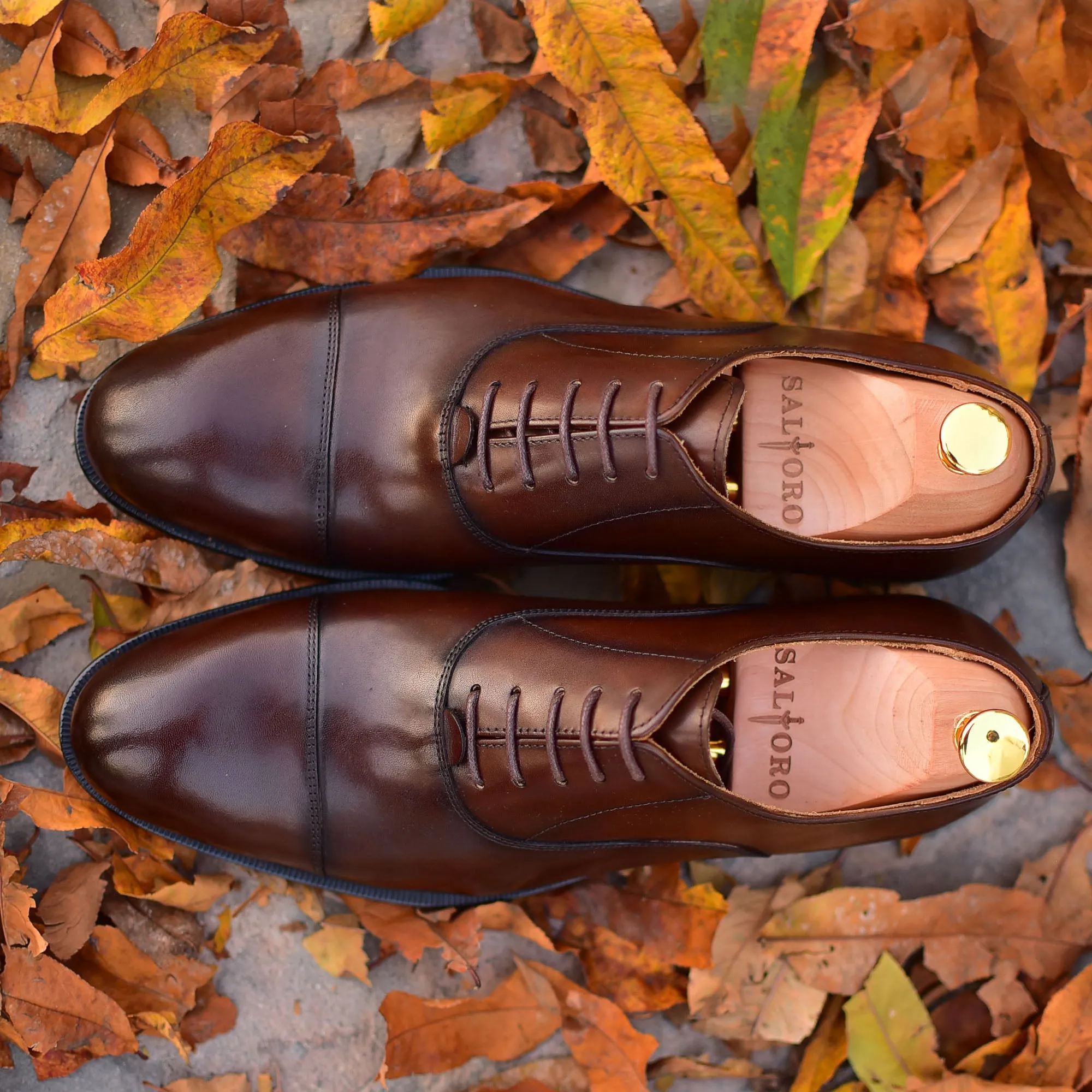 Henry - Brown Cap-toe Shoes