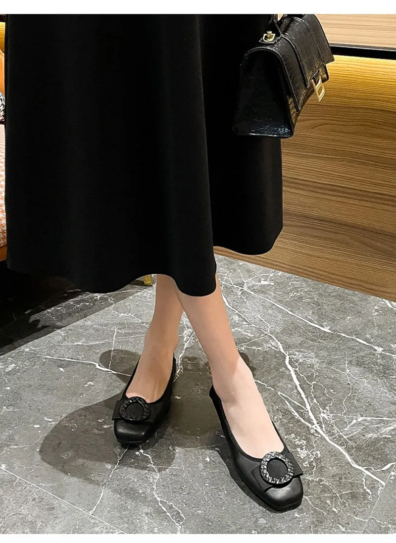 Hnzxzm Fashion Flats for Women Casual Shoes Elegant Women Flats Brand Office Ladies Boat Shoes Soft Plus Size 42 A4375