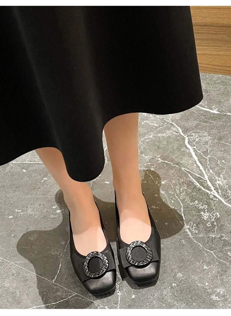 Hnzxzm Fashion Flats for Women Casual Shoes Elegant Women Flats Brand Office Ladies Boat Shoes Soft Plus Size 42 A4375