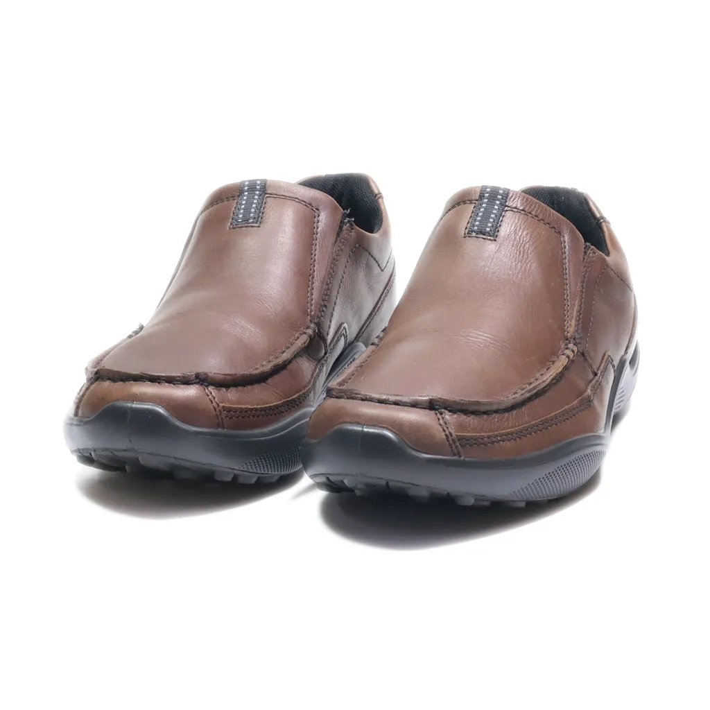 Hotter Casual Slip Ons Leather Brown Colour For Men