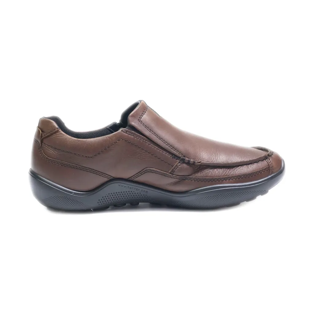 Hotter Casual Slip Ons Leather Brown Colour For Men