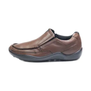 Hotter Casual Slip Ons Leather Brown Colour For Men