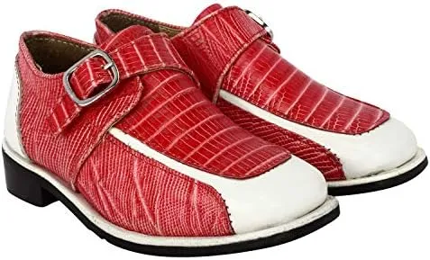 LIBERTYZENO Boys Animal Print Genuine Leather Kids Lace Up Oxford Dress Shoes for Easter Gift