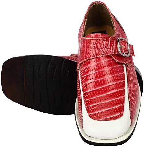 LIBERTYZENO Boys Animal Print Genuine Leather Kids Lace Up Oxford Dress Shoes for Easter Gift