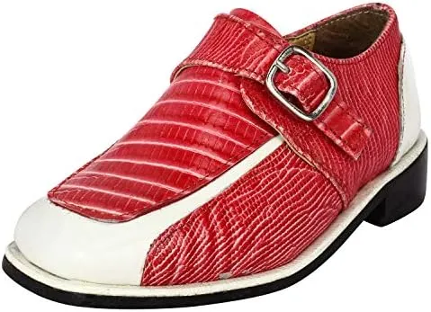 LIBERTYZENO Boys Animal Print Genuine Leather Kids Lace Up Oxford Dress Shoes for Easter Gift