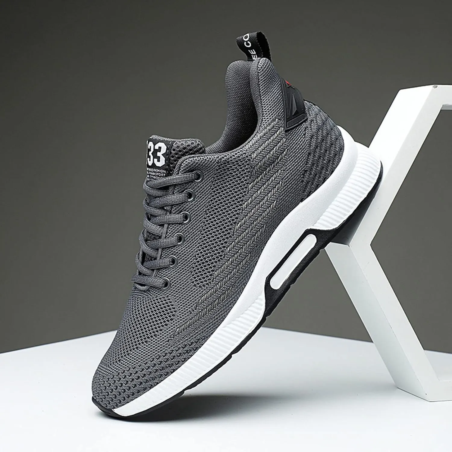 Men's Elevator Shoes Invisible Height Increase Sporty Sneakers Casual Lace Up Shoes Make You Taller Hight - 6cm / 2.36 Inches - Hidden Heel