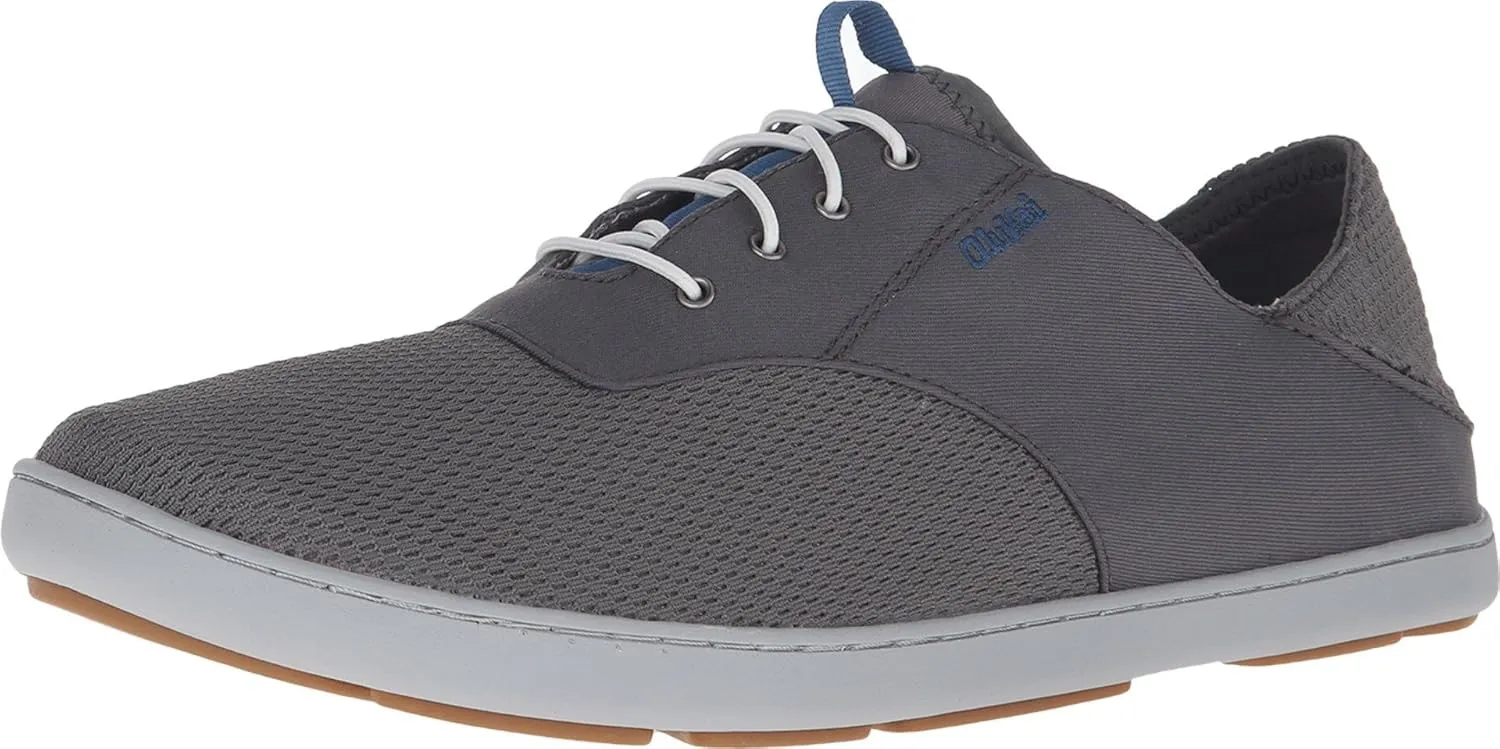 OLUKAI Nohea Moku Men's No Tie Boat Shoes, Breathable & Quick Dry Mesh, Effortless Design & Barefoot Wearability, All-Day Comfort & Support