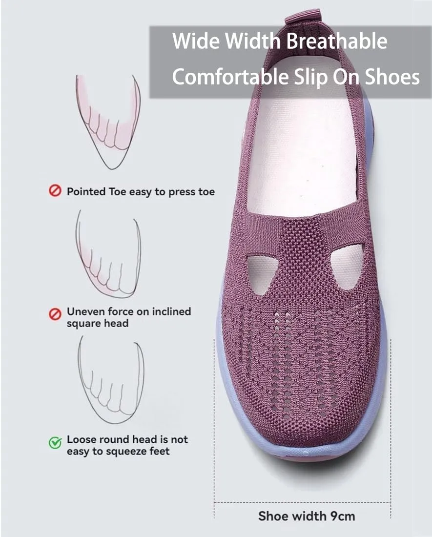 Orthopedic Shoes for Women, Orthopedic All-Day Comfort Sneakers, Slip On Shoes for Women, Non-Slip Lightweight Walking Sneakers