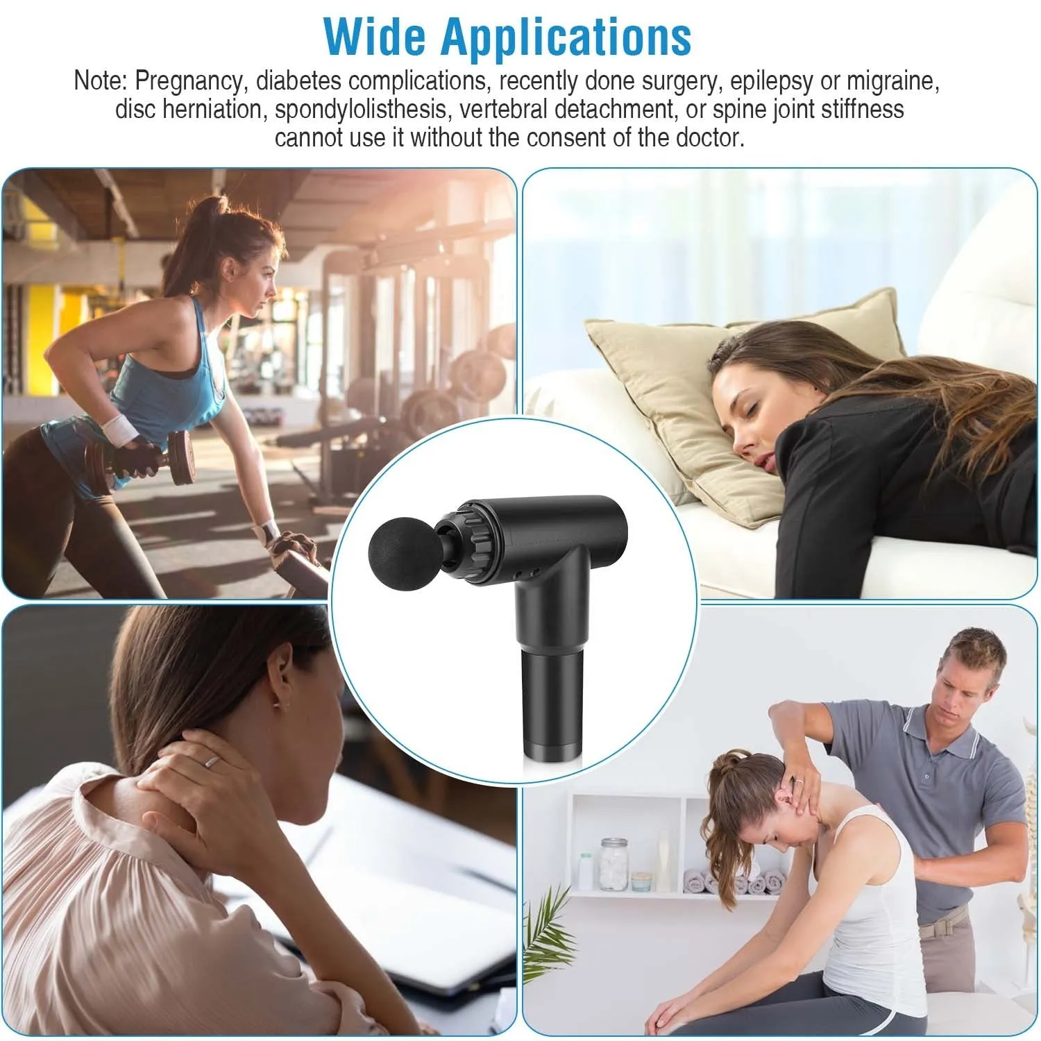 Rechargeable Percussion Massage Gun for Deep Tissue Vibration Massager