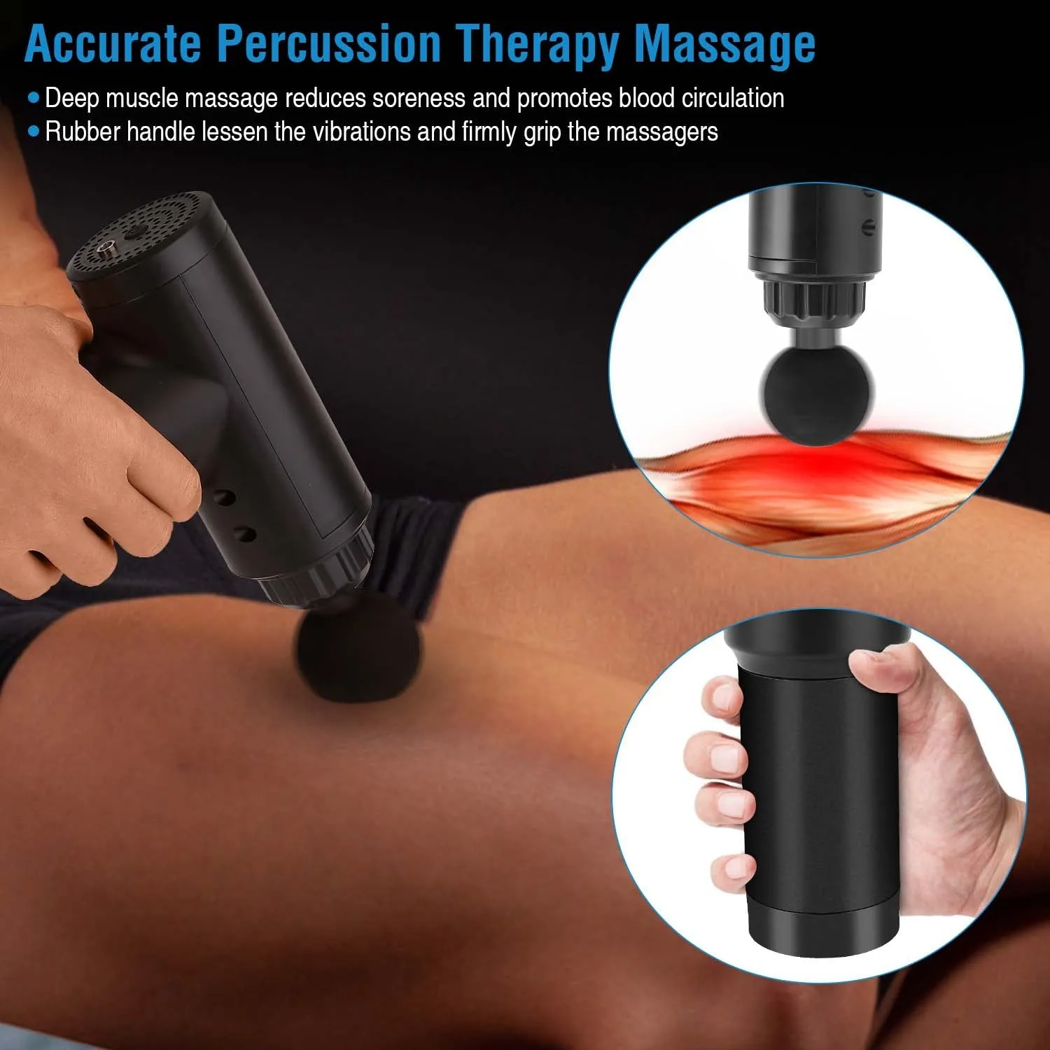 Rechargeable Percussion Massage Gun for Deep Tissue Vibration Massager