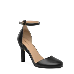 The Jocelyn - Coal Satin 4 Stiletto