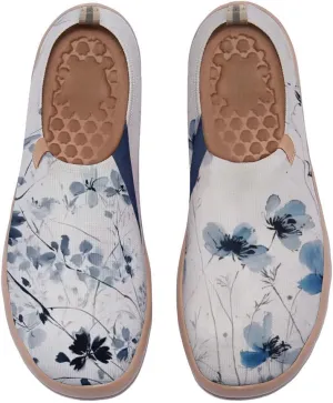 Women's Knitted Slip-on Loafers Comfortable, Light and Fashionable Sneakers Art Painted Travel Shoes