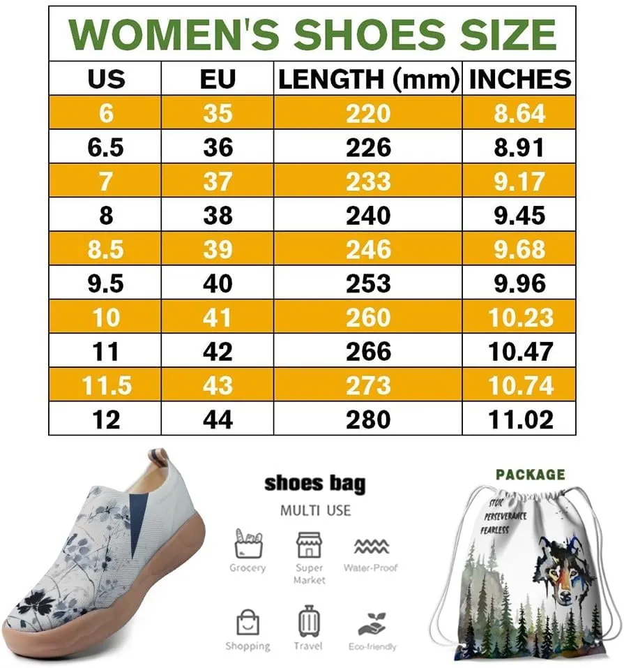 Women's Knitted Slip-on Loafers Comfortable, Light and Fashionable Sneakers Art Painted Travel Shoes