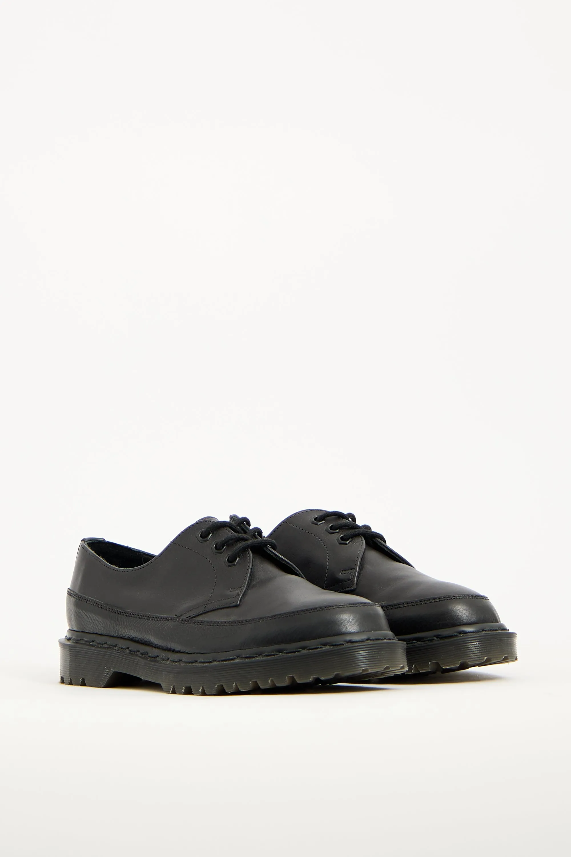 X Haven Black Leather Oxford